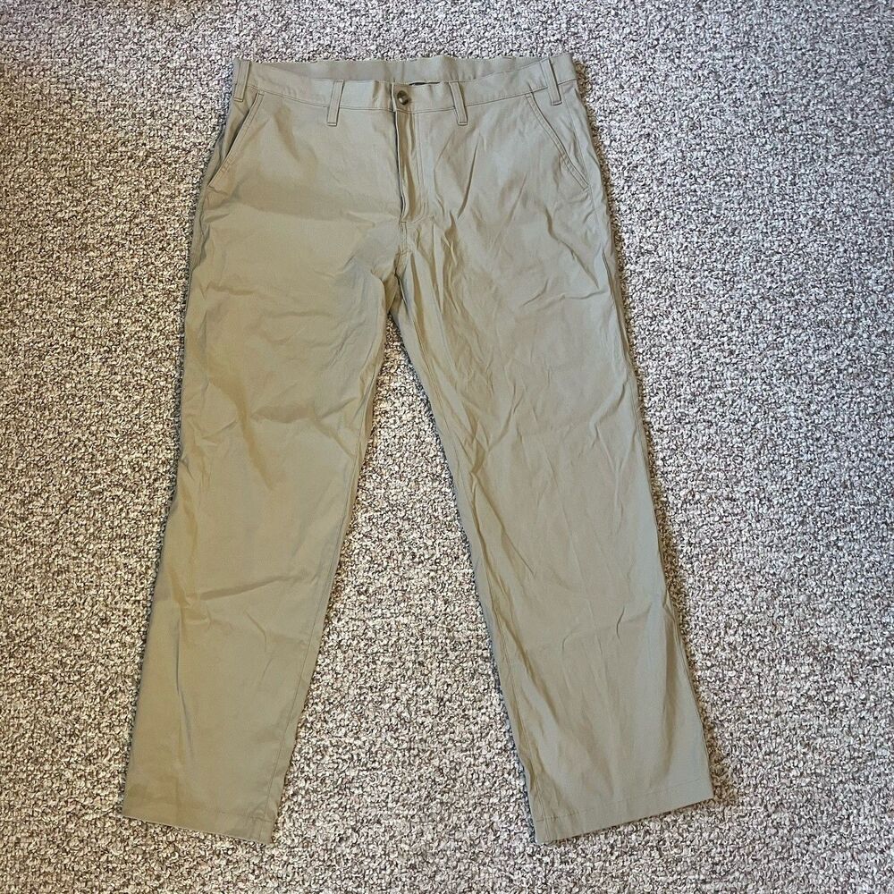 Eddie Bauer Mens Nylon Pants Size 38 x 30 Tan Khaki Hiking Outdoors Gorpcore